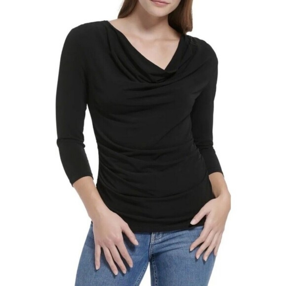 Calvin Klein Drape Neck Top